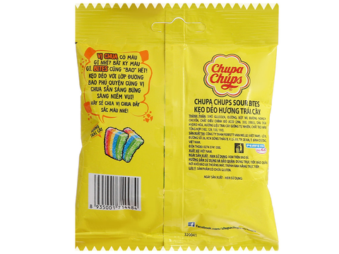 Chupa Chups Kẹo dẻo hương trái cây Sour Belts gói 56g