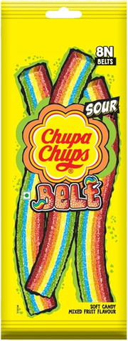 Kẹo Dẻo Chupa Chups Sour Belts Gói 57.6G