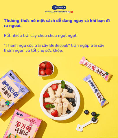 Bebecook bánh cuộn ngũ cốc cho trẻ từ 15 tháng
