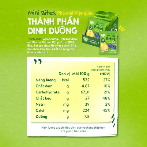 Mămmy bánh ăn dặm Mini Bite cho bé từ 6 tháng