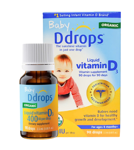 Vitamin D3 Ddrops Baby Organic 400IU 90Drops