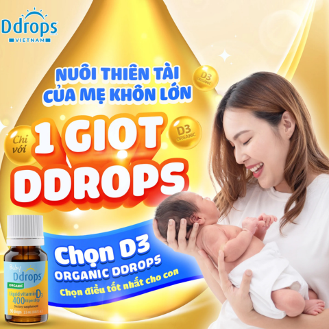 Vitamin D3 Ddrops Baby Organic 400IU 90Drops