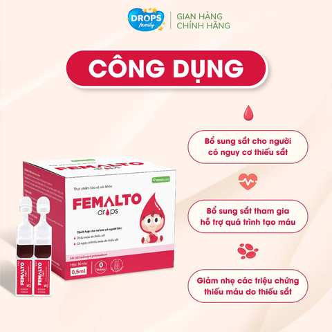 Femalto drops dạng ống 0.5ml