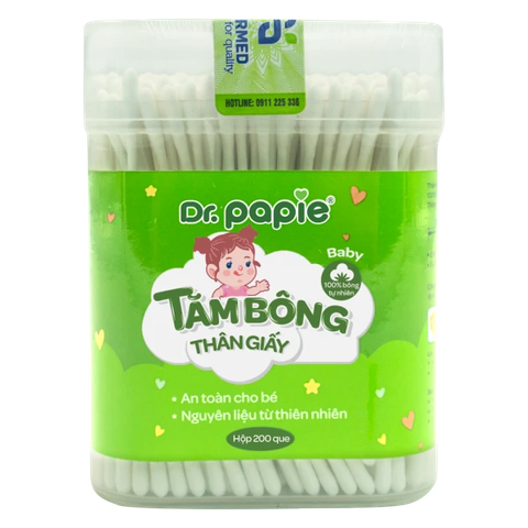 Dr Papie tăm bông đầu muỗng đầu xoắn