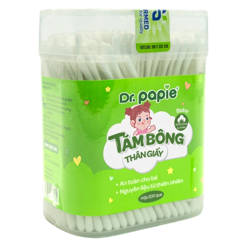Dr Papie tăm bông đầu muỗng đầu xoắn