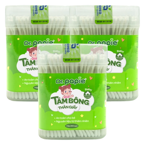 Dr Papie tăm bông đầu muỗng đầu xoắn