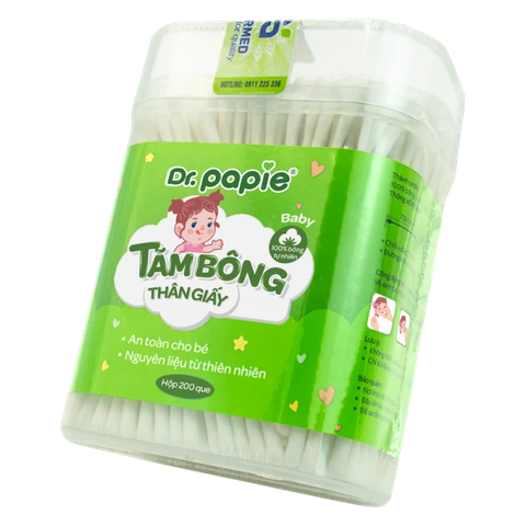 Dr Papie tăm bông đầu muỗng đầu xoắn