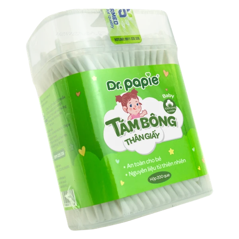 Dr Papie tăm bông đầu muỗng đầu xoắn