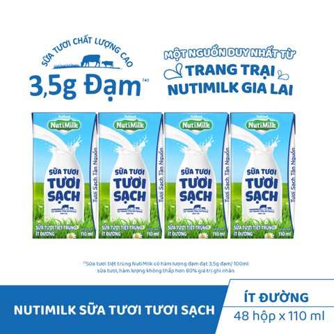 Sữa tươi NutiMilk ít đường 110