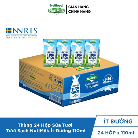 Sữa tươi NutiMilk ít đường 110
