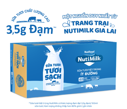 Sữa tươi NutiMilk ít đường 110