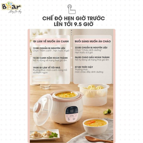 Nồi nấu chậm Bear 0,8L SUBE001