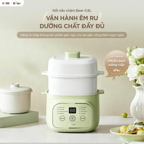 Nồi nấu chậm 0.8 lít Bear EST-085DH
