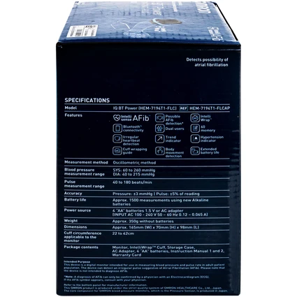 Máy đo huyết áp cảnh báo đột quỵ Omron Hem-7194T1 IQ BT
