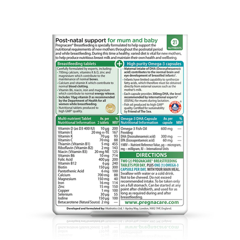 Pregnacare Breastfeeding nội địa Anh