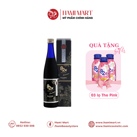 82X Sakura Placenta Premium Tinh Chất Nhau Thai 450000mg Chai 500ml Kèm Quà tặng