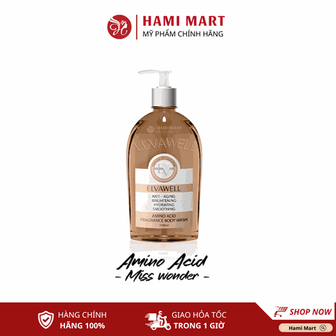 [Nâu] Sữa Tắm Nước Hoa Gel Thạch ELVAWELL - Miss Wonder 500ml