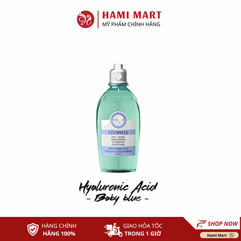 [Xanh] Sữa Tắm Nước Hoa Gel Thạch ELVAWELL - Baby Blue 250ml
