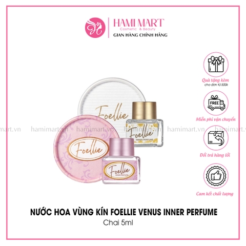 Nước Hoa Vùng Kín Foellie Venus Inner Pefume 5ml (Mẫu Hộp Tròn)