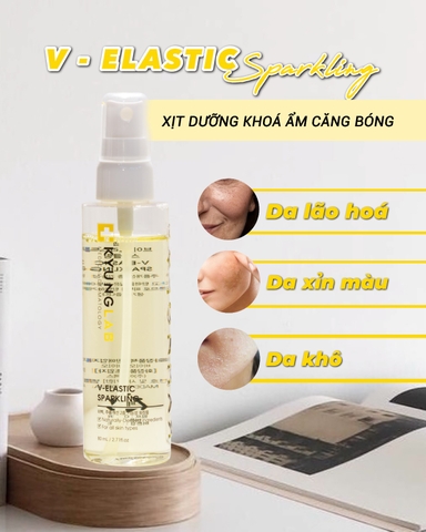 Xịt Dưỡng Cấp Ẩm Chống Lão Hóa Da Kyunglab V-Elastic Sparkling 80ml