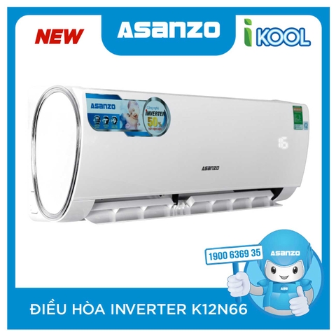 Điều hòa Asanzo 12000BTU 1 chiều Inverter K12N66