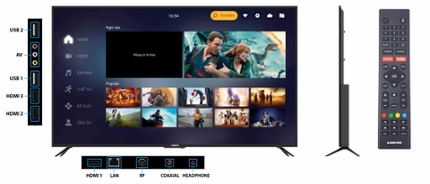 Tivi Smart Asanzo 4k có điều khiển giọng nói model 75UV10