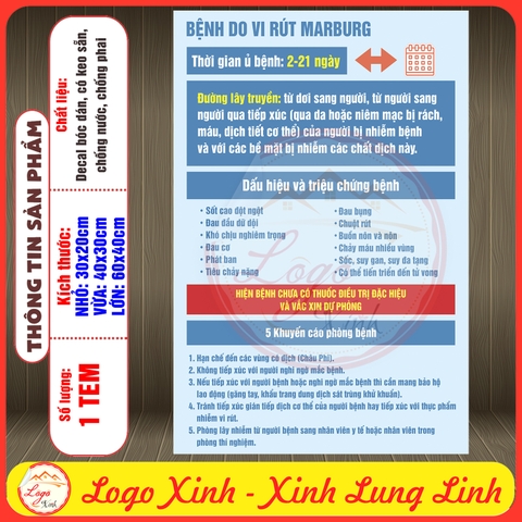 Tem Decal Dán Kiến Thức Và Biện Pháp Phòng Bệnh Do Virus Marburg, Cách Phòng Ngừa Và Phòng Tránh Vi Rút Marburg Mác Bớt
