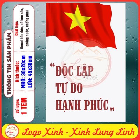 Tem Decal Dán Yêu Nước | Tem Cổ Động Việt Nam | Tem Decal Chào Mừng Đại Lễ Quốc Gia 2/9 - 30/4 - 19/8