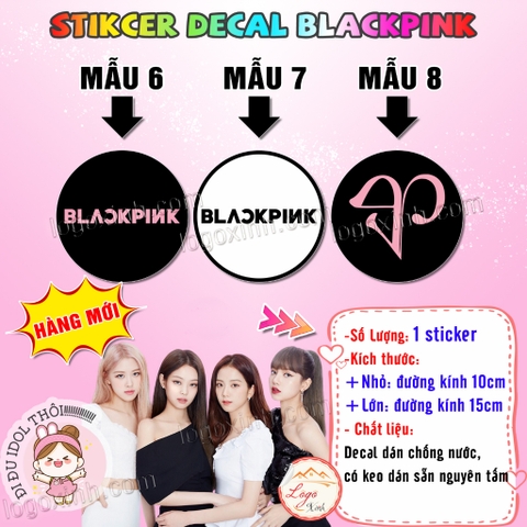 01 Sticker Decal Hình Dán Blackpink Chống Nước, Tem Dán Blackpink, Miếng Dán Trang Trí Hình Nhóm Nhạc BLACKPINK Giá Rẻ
