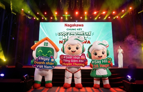 NAGAKAWA RA MẮT BỘ BA MASCOT NAGA - KAWA - CÚN LÌ, DẤU ẤN THƯƠNG HIỆU MỚI CHÀO MỪNG 25 NĂM