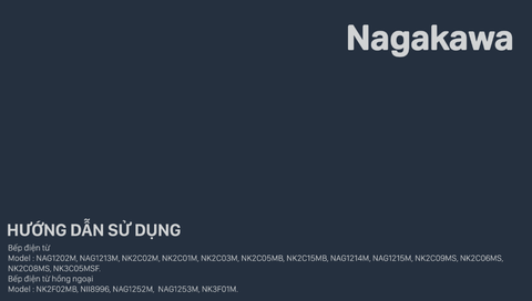 HDSD Bếp đôi điện từ, Bếp điện từ hồng ngoại, Bếp điện từ Nagakawa Flexizone