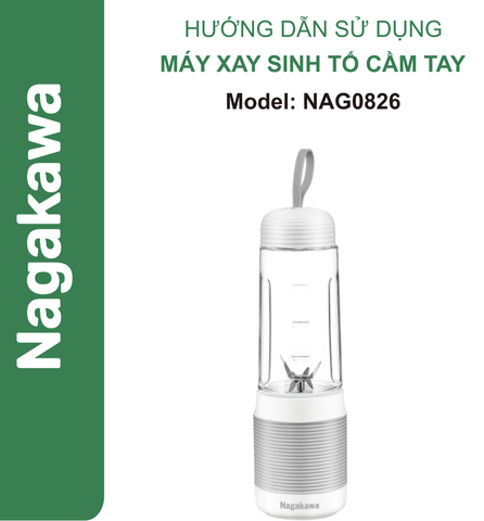 HDSD Máy xay sinh tố cầm tay Nagakawa NAG0826
