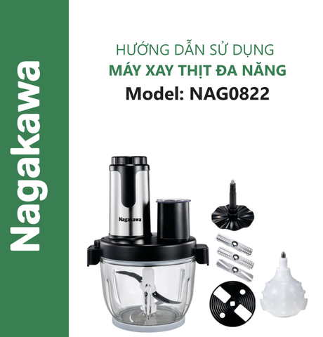 HDSD Máy xay thịt đa năng Nagakawa NAG0822