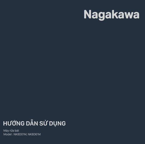 HDSD Máy rửa bát Nagakawa NK8D01M, NK8D61M