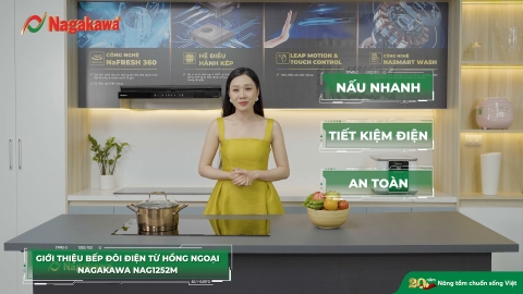 Bếp đôi 1 điện từ 1 hồng ngoại Nagakawa NAG1252M