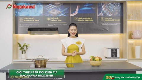 Bếp đôi điện từ cao cấp Nagakawa NK2C15MB