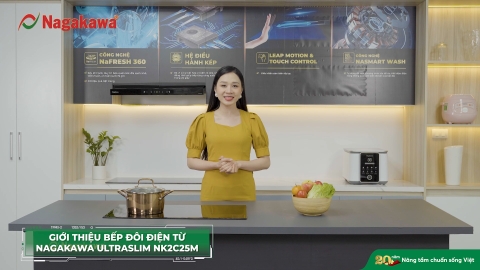 Bếp đôi điện từ Nagakawa UltraSlim NK2C25M