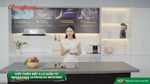 Bếp 3 lò điện từ Nagakawa UltraSlim NK3C06M
