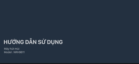 HDSD Máy hút mùi Nagakawa NRH9611