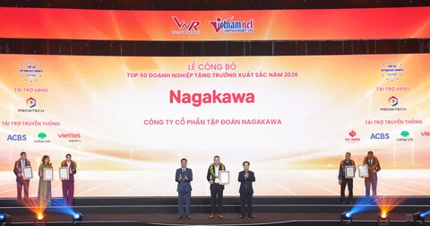 NAGAKAWA LẦN THỨ 6 LIÊN TIẾP LỌT TOP 50 DOANH NGHIỆP TĂNG TRƯỞNG XUẤT SẮC VIỆT NAM, THĂNG HẠNG MẠNH MẼ TRONG FAST500 2026