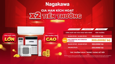 GIA HẠN KÍCH HOẠT – NHÂN ĐÔI TIỀN THƯỞNG CÙNG NAGAKAWA!