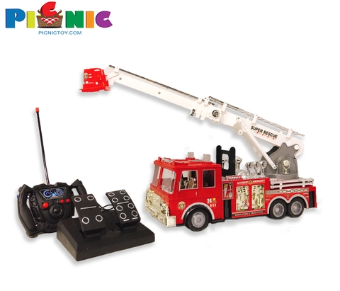 Xe chữa cháy điều khiển từ xa Firetruck với bàn đạp ga