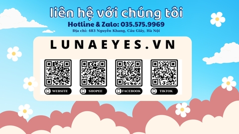 Giải nghĩa các thông số của kính áp tròng Luna Eyes được in trên nhãn?
