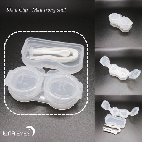 Khay Lens Nắp Gập Nhiều Màu Có Dụng Cụ Đeo
