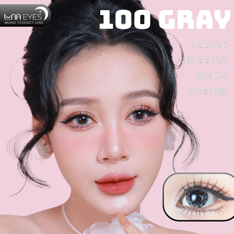 (Luna Eyes) 100 Gray - Size to