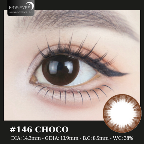(Luna Eyes) 146 CHOCO - size vừa