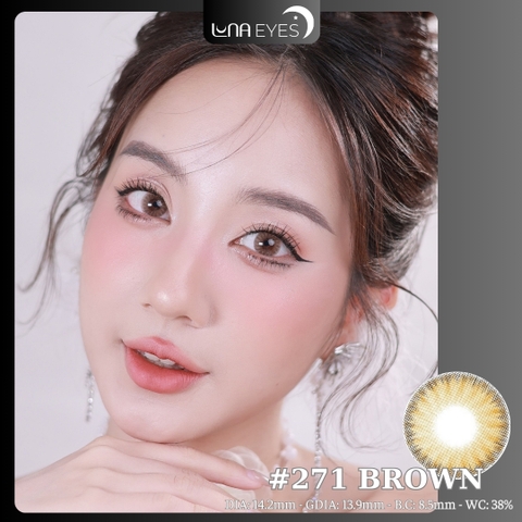 (Luna Eyes) 271 BROWN - size vừa