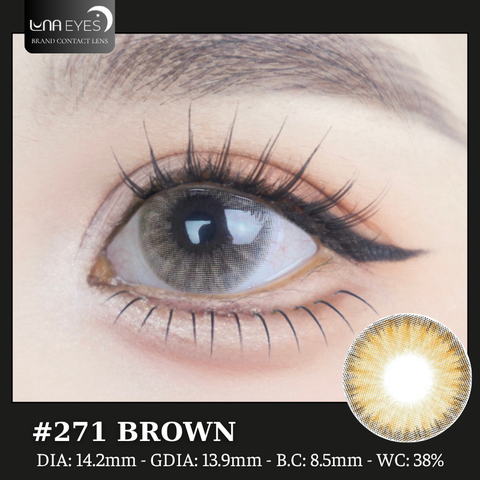 (Luna Eyes) 271 BROWN - size vừa