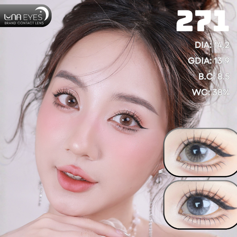 (Luna Eyes) 271 BROWN - size vừa