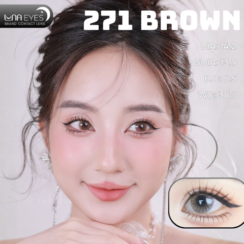 (Luna Eyes) 271 BROWN - size vừa